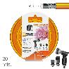 MANGUERA TRICOTADO NO TORSION 15 MM. - 5/8 ROLLO 20 METROS CON KIT DE RIEGO