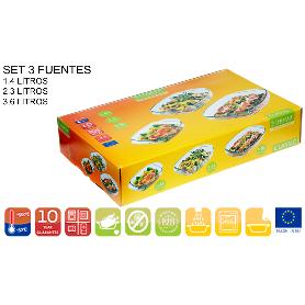 TERMISIL SET 3 FUENTE RECTANG.1,4+2.3+3.6 LT HORNO-MICR PZ00017A
