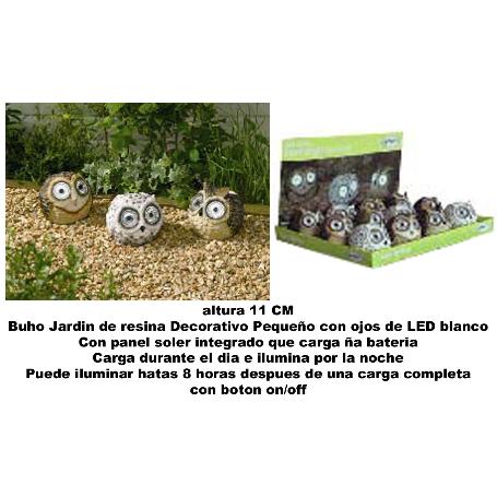 BAJA ALTUNA JARDIN BUHO DECORATIVO PEQUEÑO 11CM OJOS  1020410PO
