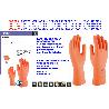 GUANTE FINSTOCK LATEX NATURAL FLOCADO ECO-PROCEX T-8 NARANJA (CAJA 12 UNIDADES)