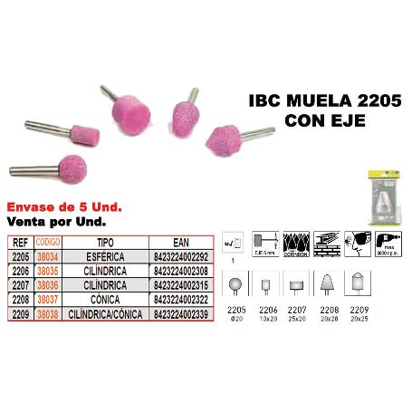 BAJA IBC 2-209 MUELA DE EJE 20X25 DIRM CILI-CON