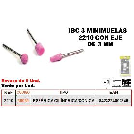 BAJA IBC 2-210  3 MINIMUELAS EJE 3MM ESF.CIL.CON