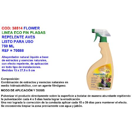 FLOWER FINSTOCK REPELENTE AVES LISTO PARA USO 750 ML 70588