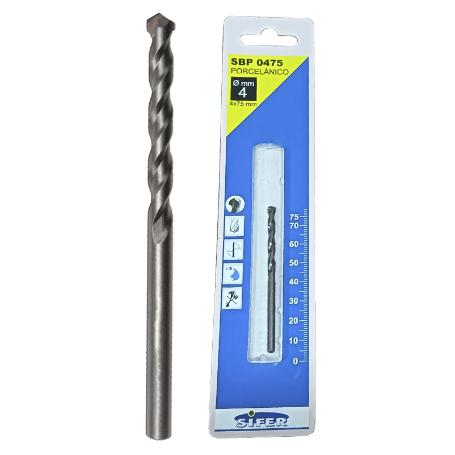 SIFER BROCA PORCELANICO 4 X 75 BLISTER SBP0475