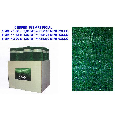 BAJA CESPED 535 ARTIFICIAL 5 MM 1,33X4,00MT R35133 MINIROLLO