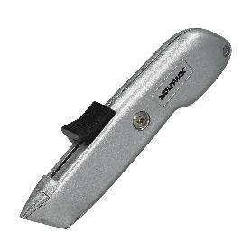 CUTTER AUTORETRACTIL CON HOJA ACERO SK5 CARCASA DE ALUMINIO DISEÑO ERGONOMICO, CUCHILLO SEGURIDAD, CUTTERS SEGURIDA