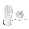 GUANTES DE TRABAJO DE PIEL FLOR DE VACUNO, PROTECCION LABORAL, RIESGOS MECANICOS, GUANTES DE SEGURIDAD DE CUERO. TA