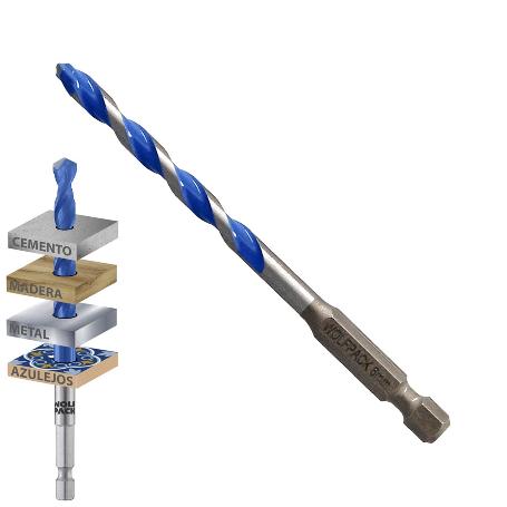 BROCA UNIVERSAL HEXAGONAL  Ø 6,0 MM. (BLISTER 1 PIEZA) BROCA AZULEJOS, CERÁMICA, MÁRMOL, HORMIGÓN, METAL, MADERA, P