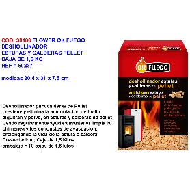 FLOWER OK FUEGO DESHOLLINADOR ESTUFA+CALDERA PELLET 1,5KG  50237