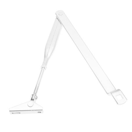 BRAZO CON/SIN RETENCION CIERRAPUERTAS ACABADO PLATA, BLANCO Y NEGRO ACABADO BLANCO BRILLO RETENCION CON RETENCION