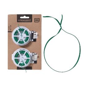 ROLLOS ALAMBRE VERDES JARDIN 20 METROS BLISTER 2