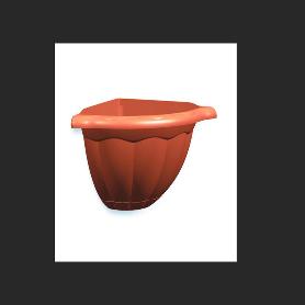 MACETA ESQUINA PARED 25X25X20 CM TERRACOTA