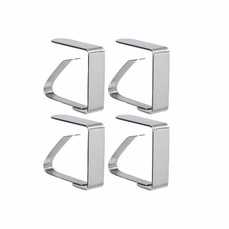PINZAS SUJETAMANTELES INOXIDABLES 4 PIEZAS BLISTER 4