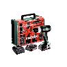 TALADRO PERCUSION METABO SB 18 L 2X2AH 18V CON ESCOBILLAS + 78 ACCESORIOS