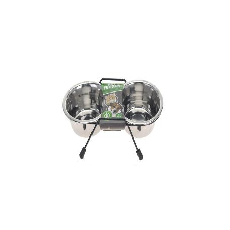 COMEDERO DOBLE INOXIDABLE 35X17 CM