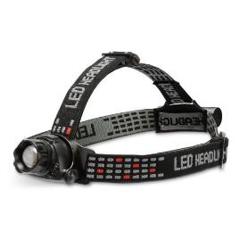 STAK-ST201-LINTERNA FRONTAL RECARGABLE DE 10 W Y 900 L&#XFA;MENES, CON ZOOM KAIZER