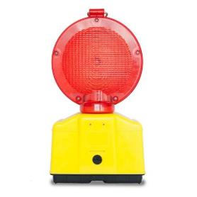 STAK-ST088-BALIZA INTERMITENTE DE CONSTRUCCIÓN ROJA INTERMITENTE A PILAS