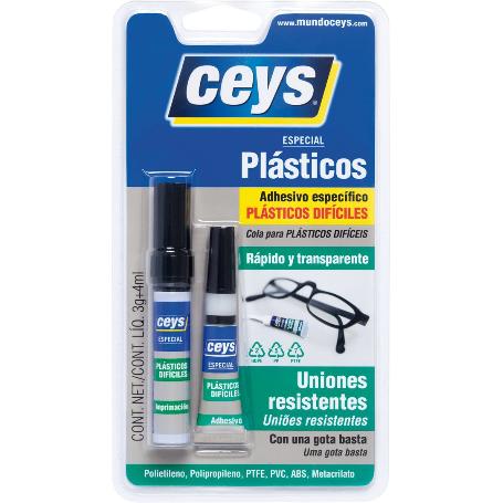 CEYS ADHESIVO PEGAMENTO PLASTICOS DIFILES 3GR+4ML 504114