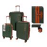 MALETAS ABS VERDE 49X28X72/42X25X61/34X22X53 CM SET 3