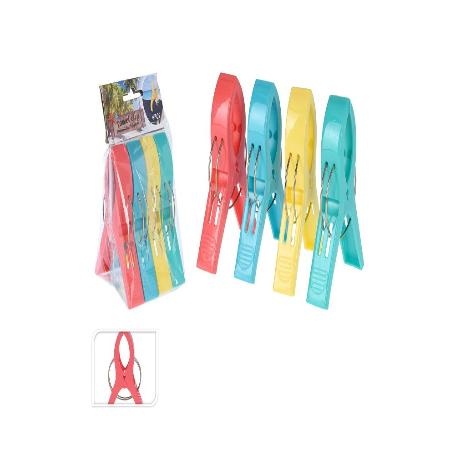 PINZAS TOALLA 4 PIEZAS BOLSA 4