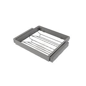 EMUCA KIT DE CAJÓN ZAPATERO Y BASTIDOR REGULABLE QUARTZ PARA ARMARIOS, GUÍAS DE CIERRE SUAVE Y EXTRACCIÓN TOTAL, MÓ