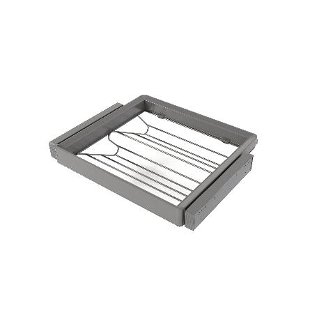 EMUCA KIT DE CAJÓN ZAPATERO Y BASTIDOR REGULABLE QUARTZ PARA ARMARIOS, GUÍAS DE CIERRE SUAVE Y EXTRACCIÓN TOTAL, MÓ