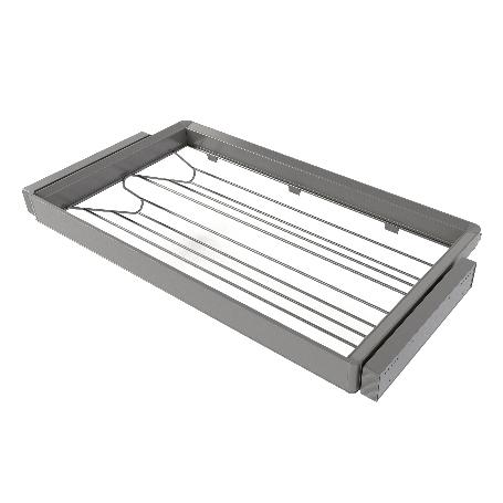 EMUCA KIT DE CAJÓN ZAPATERO Y BASTIDOR REGULABLE QUARTZ PARA ARMARIOS, GUÍAS DE CIERRE SUAVE Y EXTRACCIÓN TOTAL, MÓ