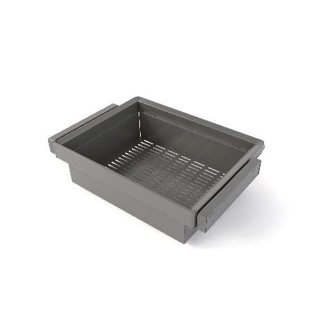 EMUCA KIT DE CAJÓN METÁLICO Y BASTIDOR REGULABLE QUARTZ PARA ARMARIOS, GUÍAS DE CIERRE SUAVE Y EXTRACCIÓN TOTAL, MÓ