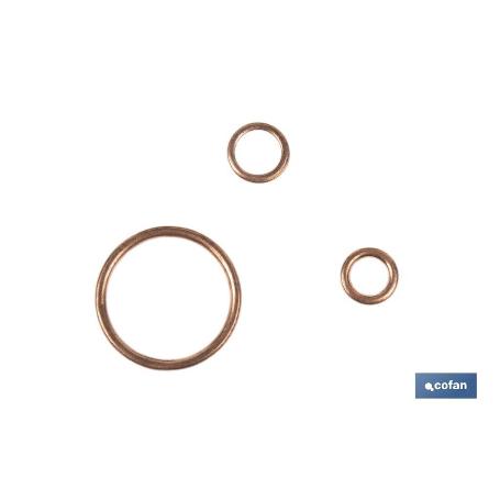 ARANDELA DE COBRE PARA TAPON CARTER 10X14   CAJA 100 UNID.