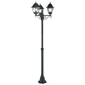 FAROL JARDIN EXTENSIBLE CON COLUMNA 3 FAROLES 2 METROS  NEGRO