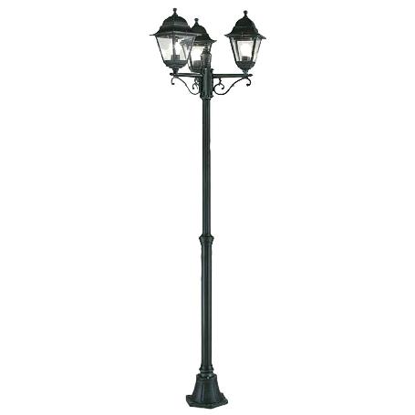 FAROL JARDIN EXTENSIBLE CON COLUMNA 3 FAROLES 2 METROS  NEGRO