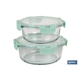 SET DE 2 RECIPIENTES DE BOROSILICATO MODELO AGATHA 620 ML - 950ML