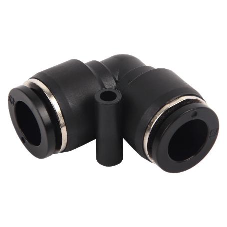 EMPALME RAPIDO CODO PLASTICO T-6   CAJA 10 UNID.