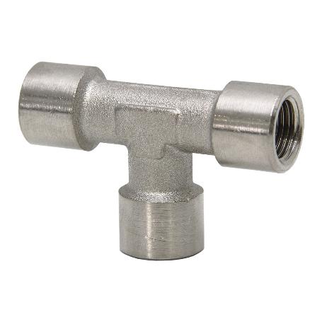 T HEMBRA LATÓN NIQUELADO R-1/4