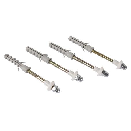 SET 4 PCS PARA SANITARIO WC 6 X 80 ACERO