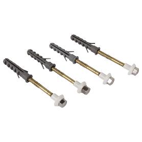 SET 4 PCS PARA SANITARIO WC 6 X 80 LATÓN