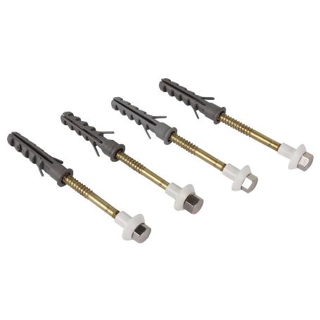 SET 4 PCS PARA SANITARIO WC 6 X 80 LATÓN