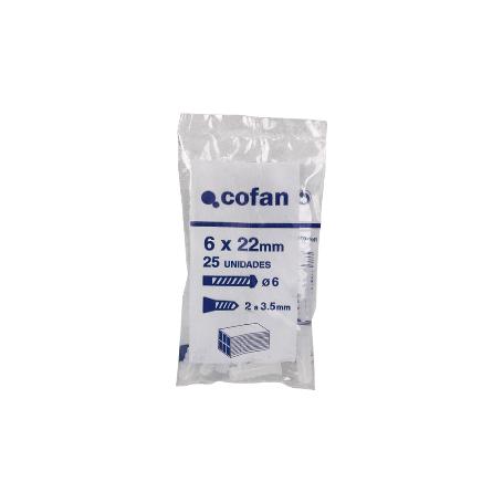 BOLSA 25 UDS TACO DE PLÁSTICO 5 MM VENTA UNITARIA