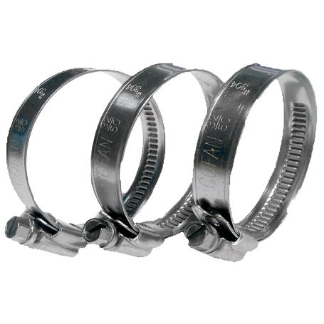 ABRAZADERA INOX A-2 BANDA 12MM 32-50   CAJA 100 UNID.