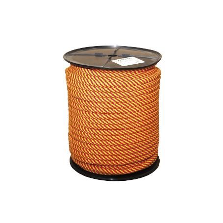 CARRETE CUERDA TR. HELICO. 16MM 100 MTS ROJO/AMR