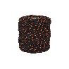 CORDÓN TRENZADO HIPPIE NEGRO/NARANJA 3 MM X 25 M
