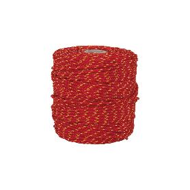 CORDÓN TRENZADO HIPPIE ROJO/AMARILLO 3MM X 25 M
