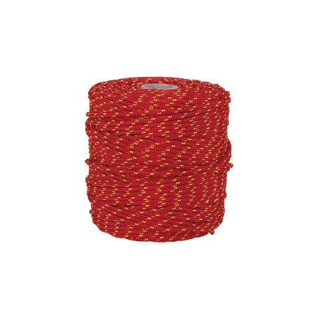 CORDÓN TRENZADO HIPPIE ROJO/AMARILLO 3MM X 25 M