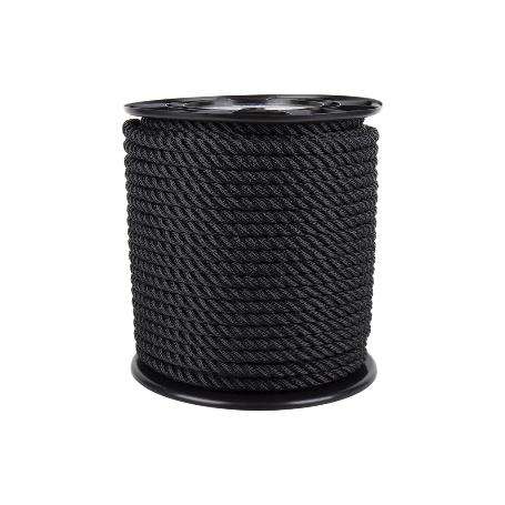 CARRETE CABO DE AMARRE 8 MM 200 M NEGRO
