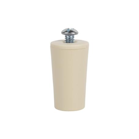 TOPE PERSIANA 40 MM MARFIL CON TORNILLO M-6   CAJA 20 UNID.