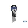 JGO 9 LLAVES ACODADAS TORX (T-10 - T-50)