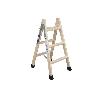 ESCALERA MADERA DOBLE 3 PELDAÑOS 0,75 M