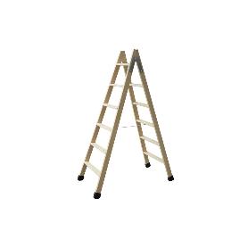 ESCALERA MADERA DOBLE 6 PELDAÑOS 1,50 M