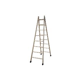 ESCALERA MADERA DOBLE 8 PELDAÑOS 2,00 M