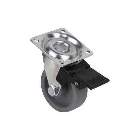 RUEDA POLIPROPILENO 40X20MM PLACA/FRENO   CAJA 4 UNID.